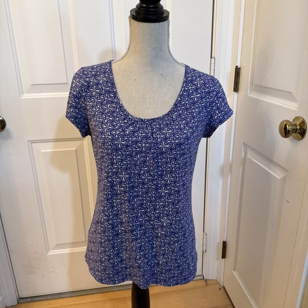 STRETCH COTTON COMFORT Merona Royal Blue Shortsleeved T Shirt Size M Women’s